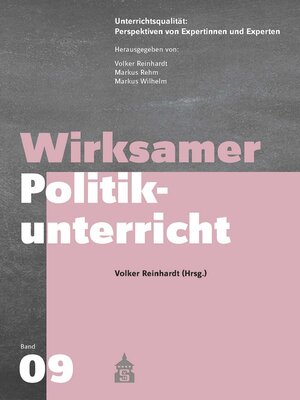 cover image of Wirksamer Politikunterricht